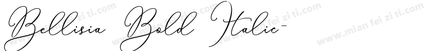 Bellisia Bold Italic字体转换
